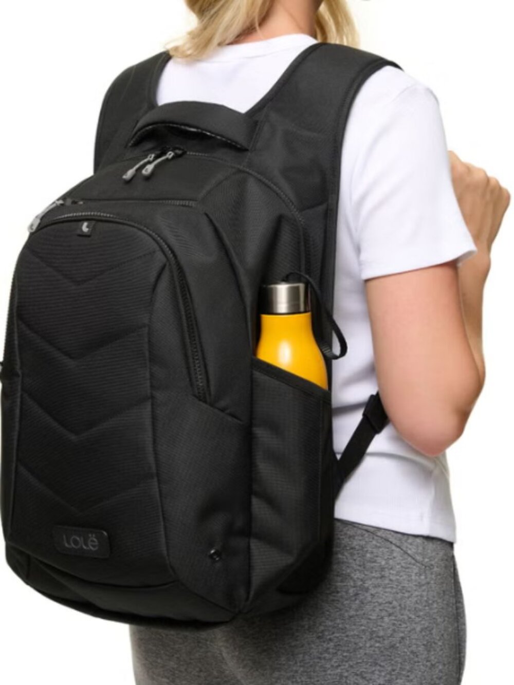 NWOT Lolë Quilted Laptop Backpack